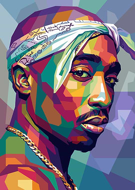 Tupac Shakur Pop Art Portrait