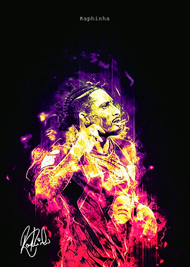 Raphinha Soccer Player Digital Art