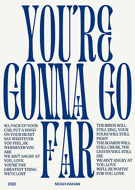 Noah Kahan 'You're Gonna Go Far' Poster