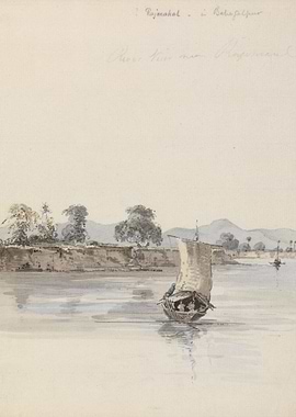 River scene with boat and landscape