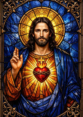 Sacred Heart of Jesus Stained Glass