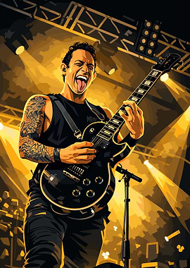 Guitarist performing on stage