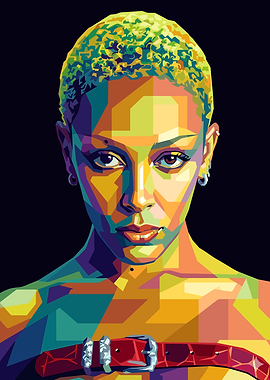 Colorful Portrait of Doja Cat