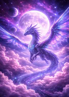 Cosmic Dragon in Nebula