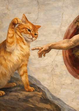 Cat and God's Hand