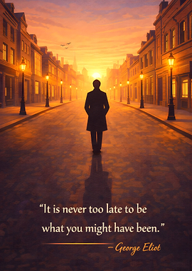 George Eliot Quote on a City Street