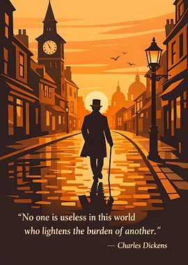 Charles Dickens Quote on a City Street