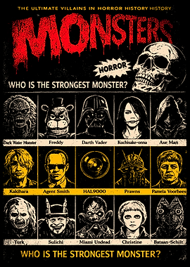 Horror Monsters Villain Poster