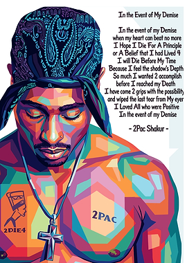 Tupac Shakur Pop Art Portrait