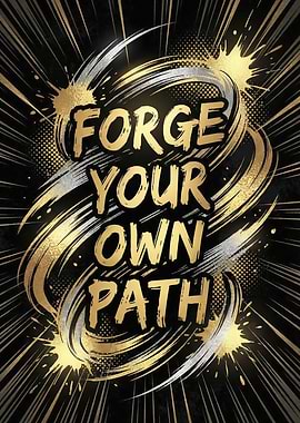 Forge Your Own Path Motivational Art