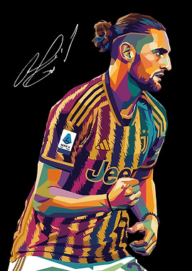 Adrien Rabiot Football Player Portrait Wpap
