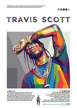 Travis Scott Pop Art Portrait