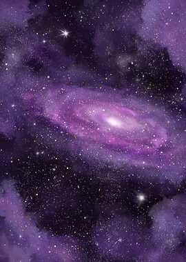 Purple Spiral Galaxy