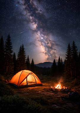Camping under the Milky Way