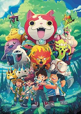 Yo-kai Watch Characters in Forest