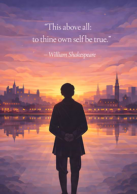 Man overlooking city at sunset