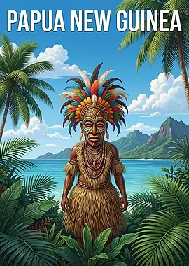 Papua New Guinea Tribal Mask