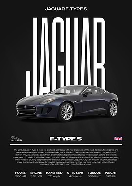 Jaguar F-Type S Car Poster