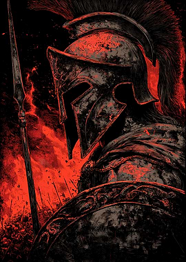 Spartan Warrior in Battle