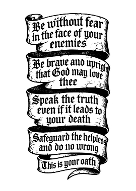 Scroll with Oath Text