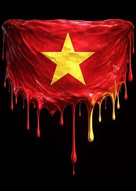 Dripping Vietnam Flag