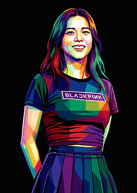 Jisoo Blackpink Pop Art Portrait