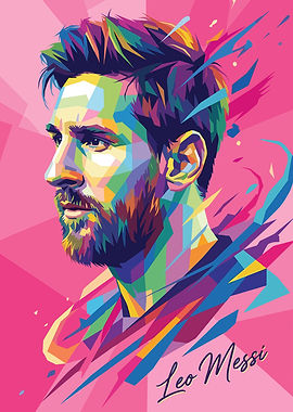 Leo Messi Pop Art Portrait