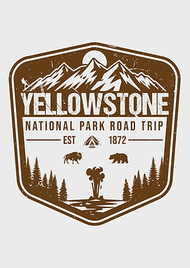 Yellowstone National Park Road Trip Emblem