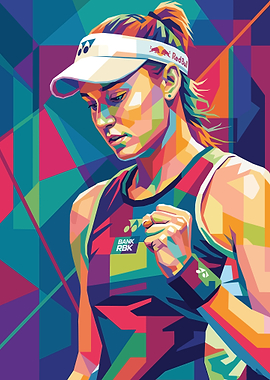 Elena Rybakina Tennis Wpap Pop Art