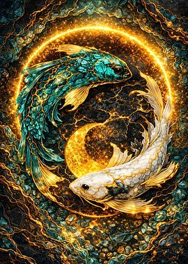 Yin Yang Koi Fish