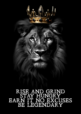 Lion King Crown Motivational Quote