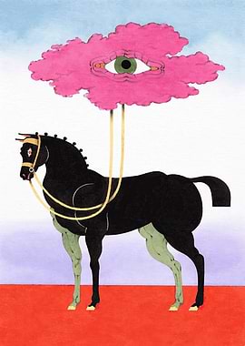 Surreal Horse with Eye Cloud