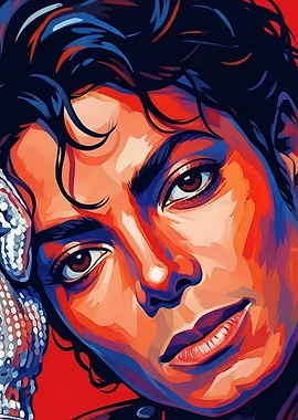 Pop Art Portrait of Michael Jackson