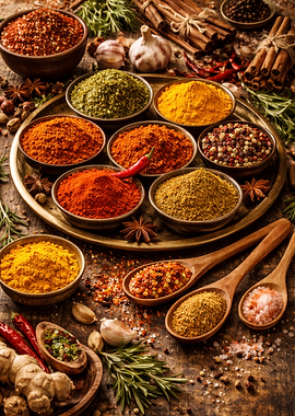 Assortment of Spices and Herbs