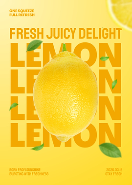 Fresh Lemon Delight Poster