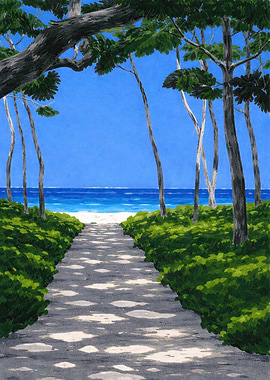 Path to a Tropical Beach