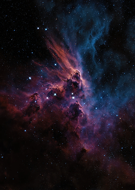 Cosmic Nebula with Stars