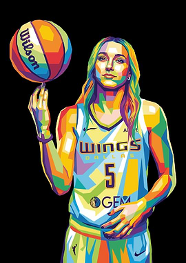Paige Bueckers Pop Art Basketball Player