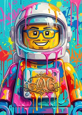 Graffiti Astronaut Lego Figure