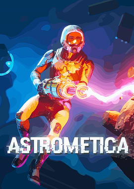 Astronaut firing weapon in space