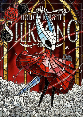 Hollow Knight Silksong Stained Glass Art