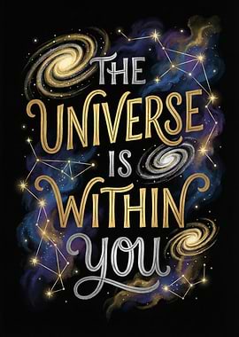The Universe Is Within You Typography