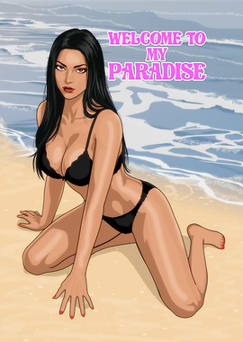 Woman in Bikini on Beach