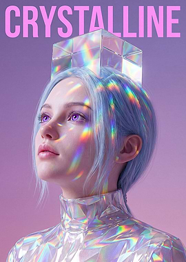 Crystalline Woman with Prism Effect