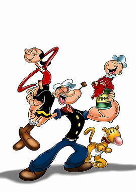 Popeye and Friends with Spinach