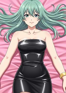 Anime Girl in Black Dress