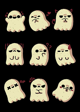 Cute Ghost Emotions