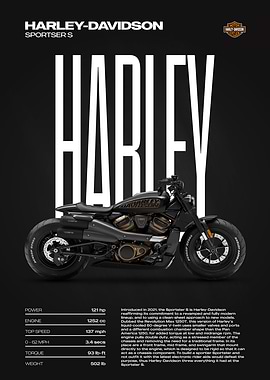 Harley-Davidson Sportster S Motorcycle Poster