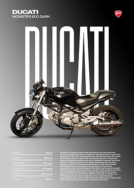 Ducati Monster 600 Motorcycle Poster