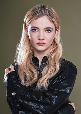 Freya Allan in Black Jacket